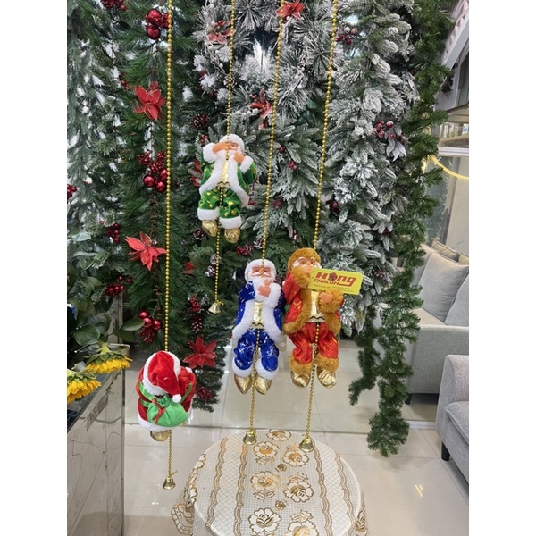 NOEL Ông Già Đu Dây Điện Tử Áo Xanh Dương SP011002