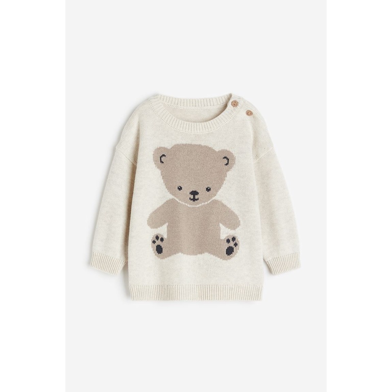 Áo len gấu xám thỏ chim cánh cụt1110002007 HM H&M_hàng chính hãng authentic