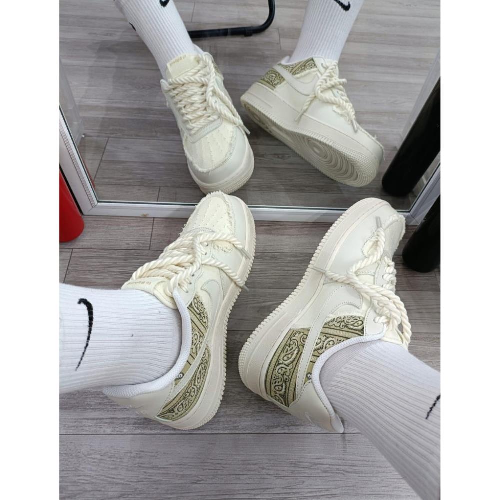 Giày _Nike Air Force 1 Dây Thừng AF1 Travis bigbag dây thừng hàng trung bản Cao Cấp, Full Box, Bill  2023+tẩy giày