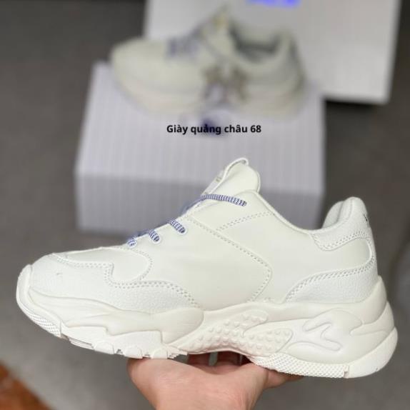 Giày Sneaker MLB Chunky NY Trắng, Giày Thể Thao Yankees Chữ Vàng Nam Nữ Da Bò Đế Độn 2 Lớp Cao Cấp Full Size (36-43