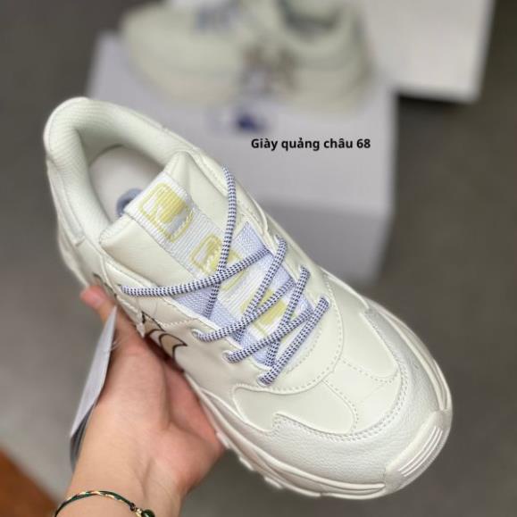 Giày Sneaker MLB Chunky NY Trắng, Giày Thể Thao Yankees Chữ Vàng Nam Nữ Da Bò Đế Độn 2 Lớp Cao Cấp Full Size (36-43