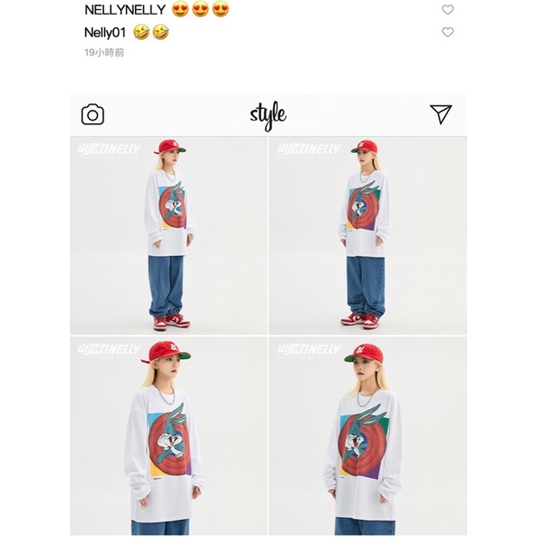 Áo phông nelly dài tay sale  29 thỏ ôm má hnapd006