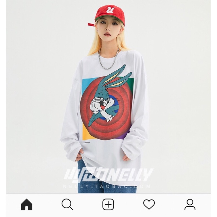 Áo phông nelly dài tay sale  29 thỏ ôm má hnapd006