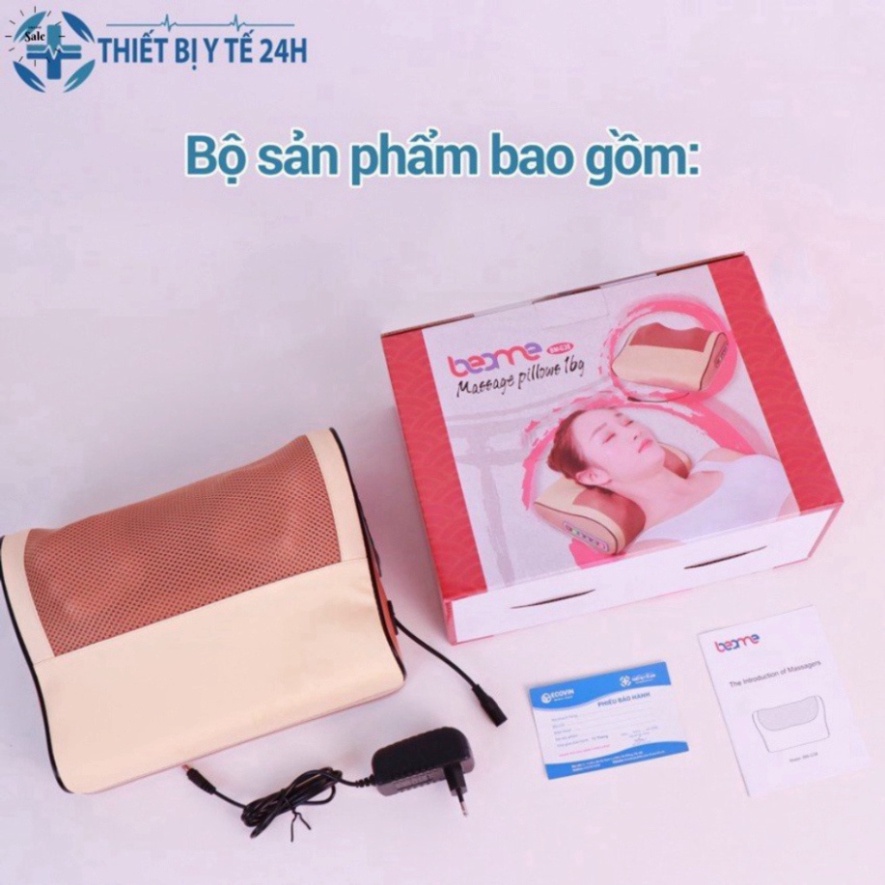 Gối Massage Cổ Vai Gáy, Máy Massage Hồng Ngoại 20 Bi Cao Cấp