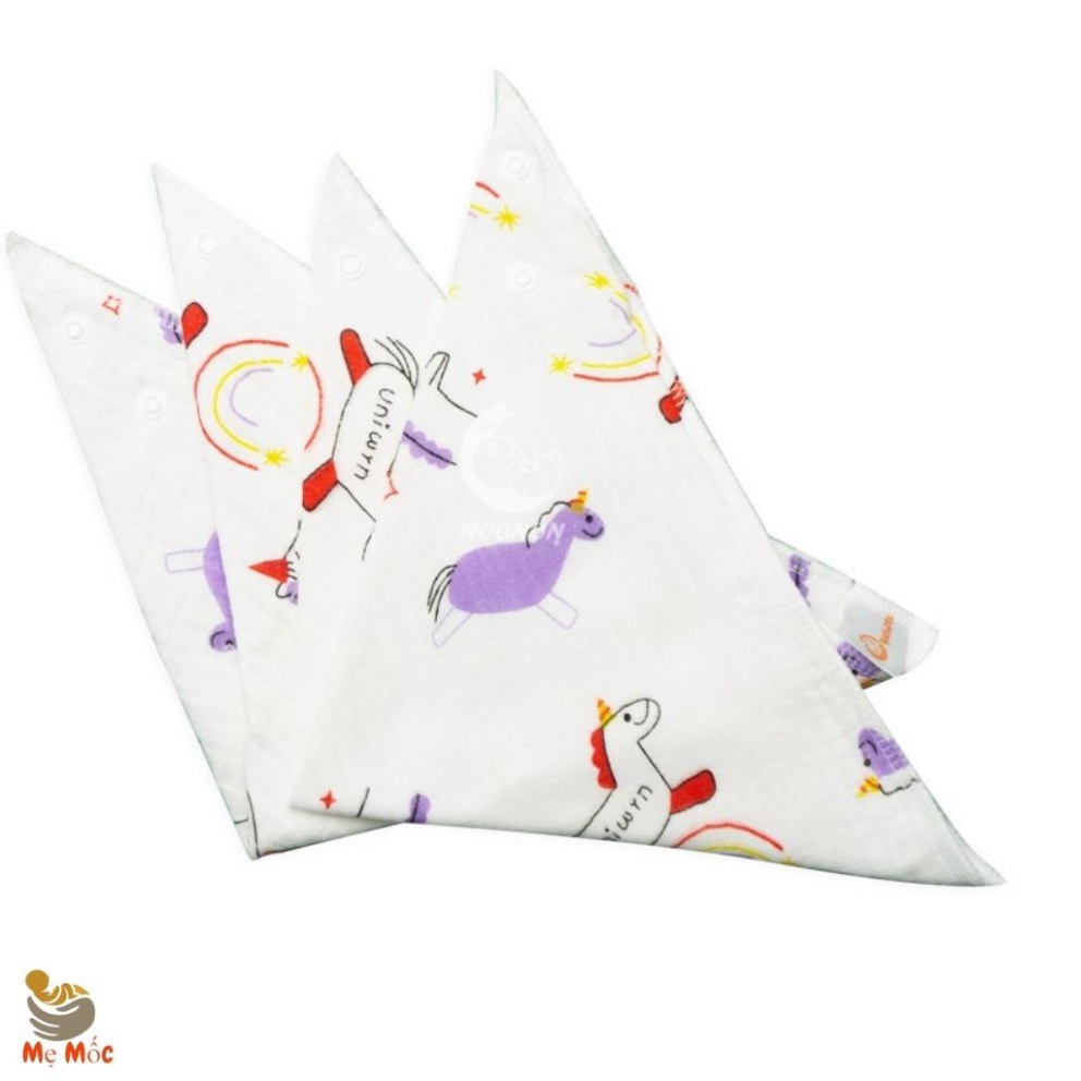 Khăn Yếm Tam Giác Cho Bé Cotton cơ học ngẫu nhiên 100%, êm ái Có khuy bấm - , ,KY  _Top1Toy_00306