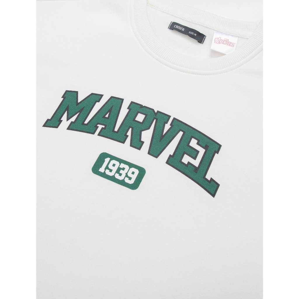Áo nỉ nam CANIFA áo sweater cổ tròn dài tay Marvel 8TW23W015