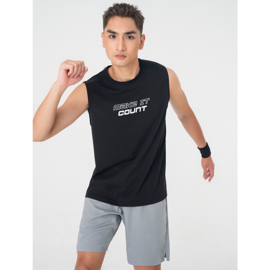 Áo sát nách nam CANIFA chất liệu cotton pha, cổ tròn, phom regular 8TA23S002