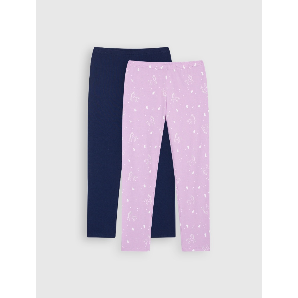 Combo 2 quần mặc nhà bé gái CANIFA chất liệu cotton spandex 1LA22W008