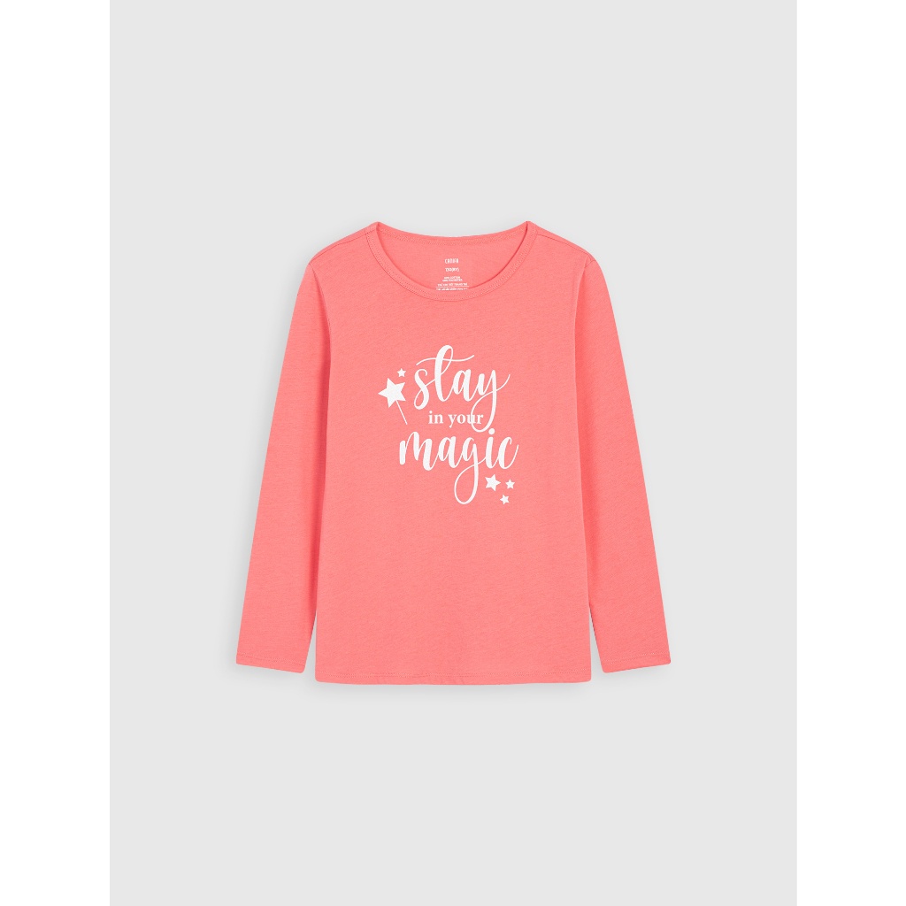 Bộ mặc nhà bé gái CANIFA áo thun dài tay quần dài 1LS22W003