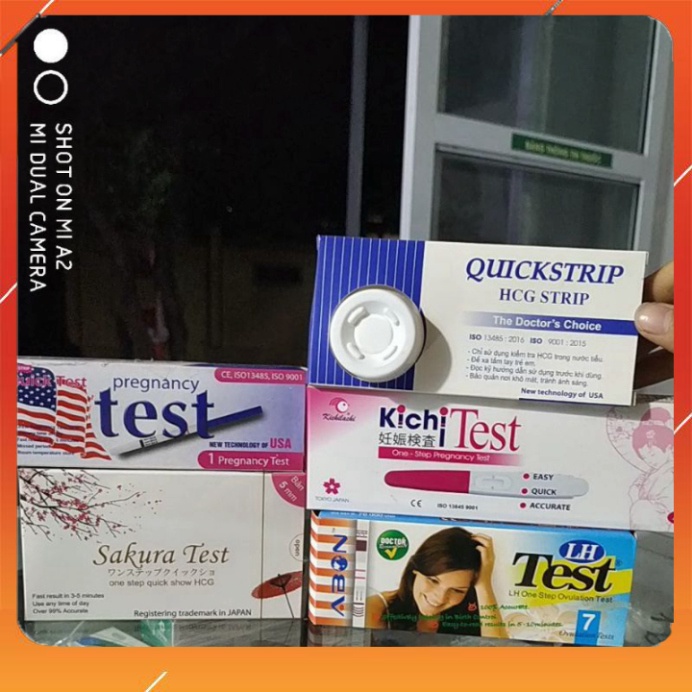 Que thử thai các loại - Test thử thai  .