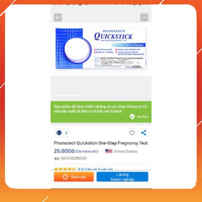 Que thử thai các loại - Test thử thai  .