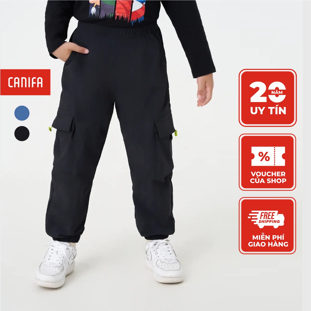 Quần dài bé trai CANIFA bo gấu có hai túi bên form rộng 2BP23W011