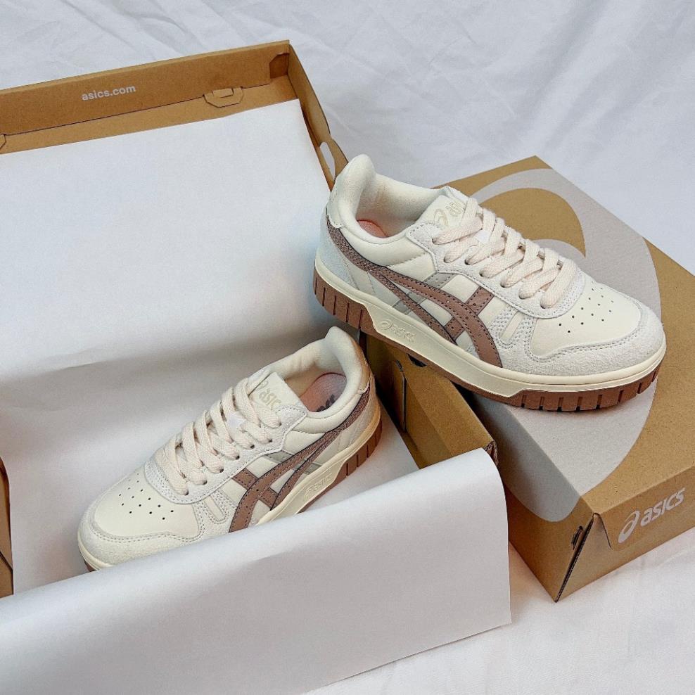 GIÀY Asic’s kem nâu cao cấp, giày court az asic kem nâu asics trà sữa màu mới nam nữ ảnh thật