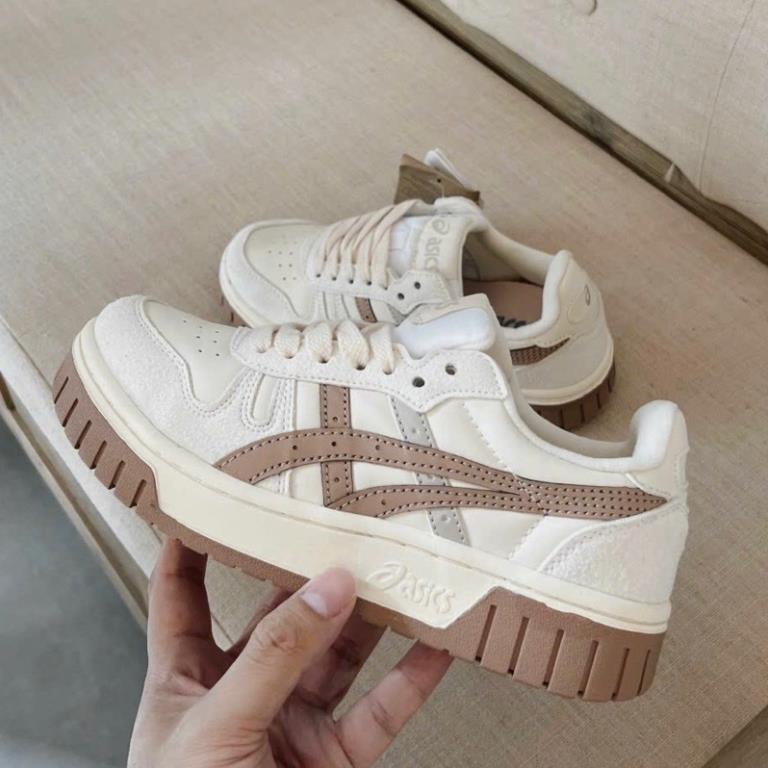 GIÀY Asic’s kem nâu cao cấp, giày court az asic kem nâu asics trà sữa màu mới nam nữ ảnh thật