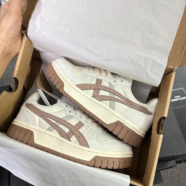 GIÀY Asic’s kem nâu cao cấp, giày court az asic kem nâu asics trà sữa màu mới nam nữ ảnh thật