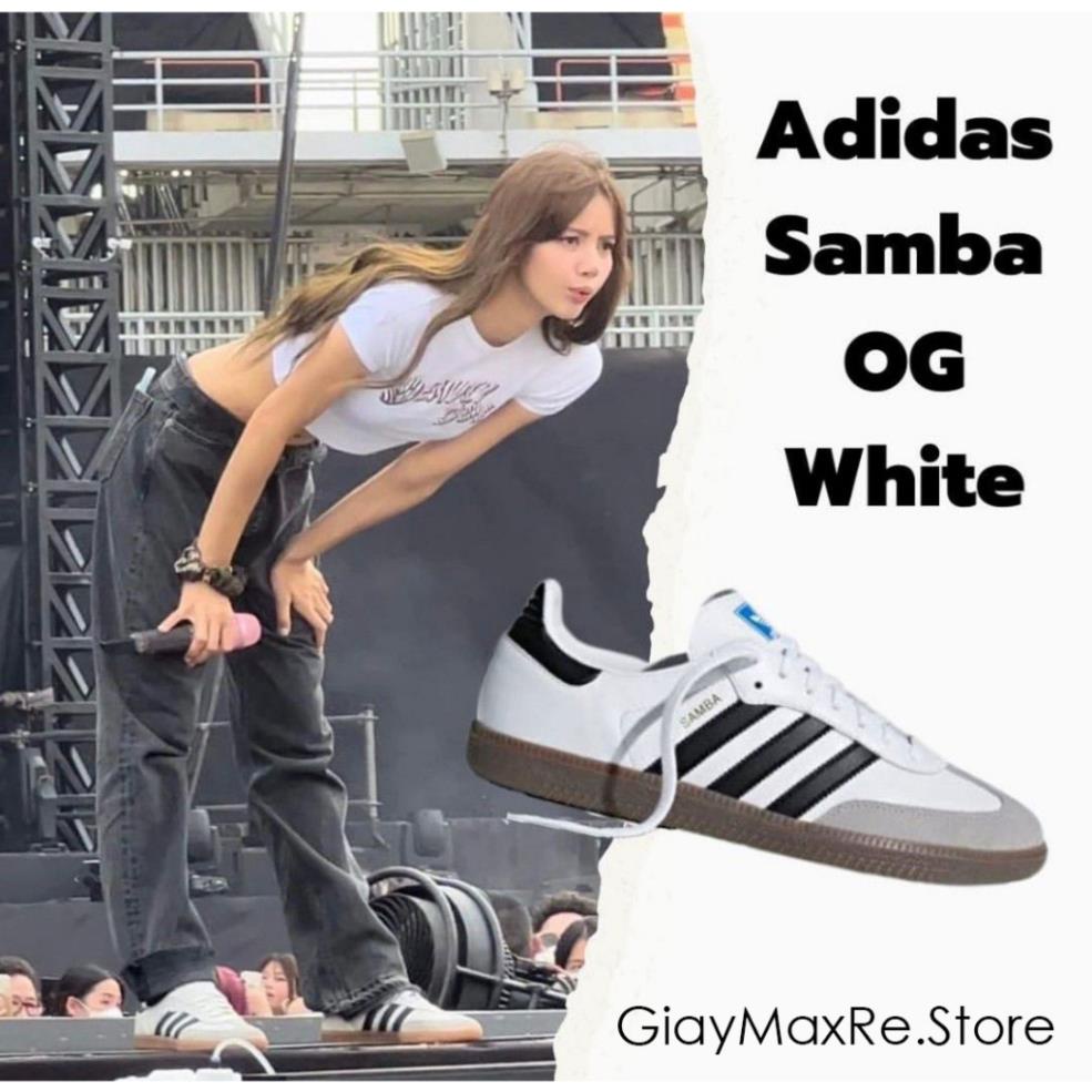 Giày Adidas_Samba Low Đế Nâu, Giày Sneaker AdiDa Samba “ White Black Gum" Hàng Mới 100% Full Box