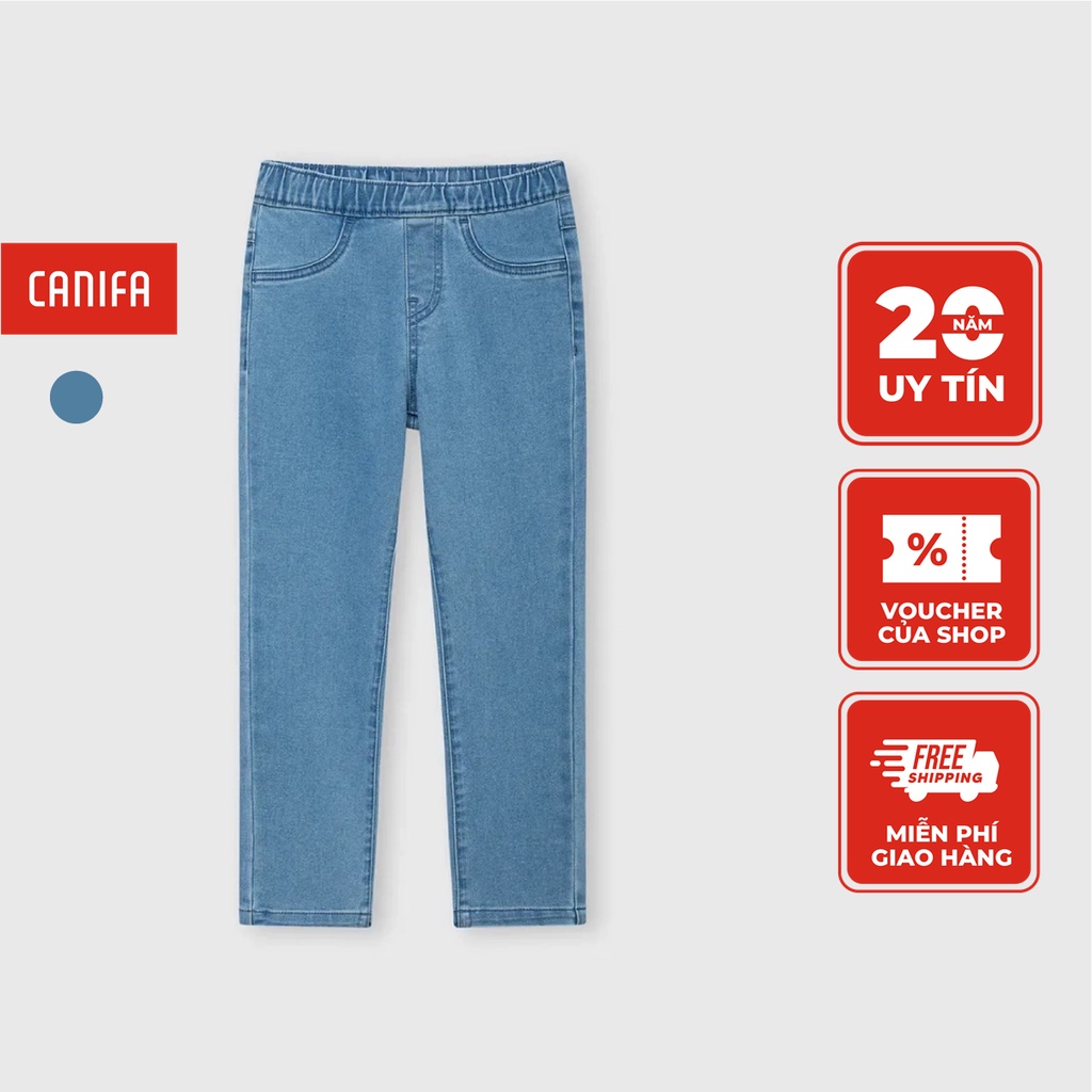 Quần jean bé gái CANIFA quần bò cạp chun form ôm 1BJ23W001