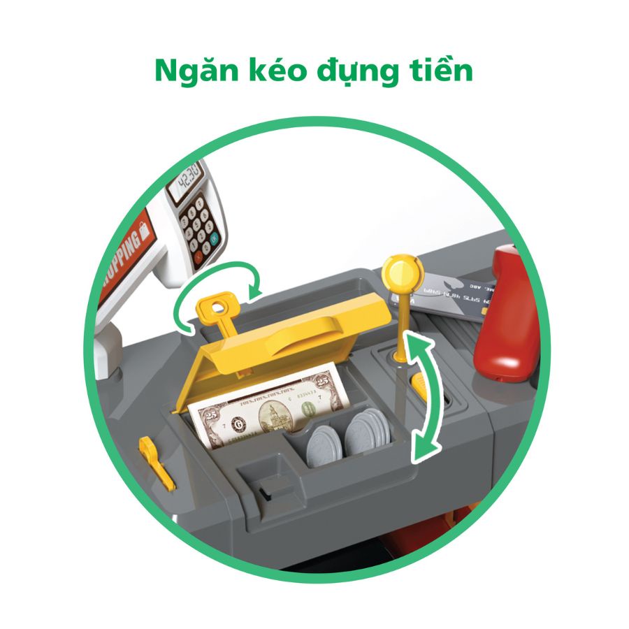 Đồ Chơi Bộ Quầy Thu Ngân Kèm Xe Đẩy Khổng Lồ SWEET HEART SH668-130