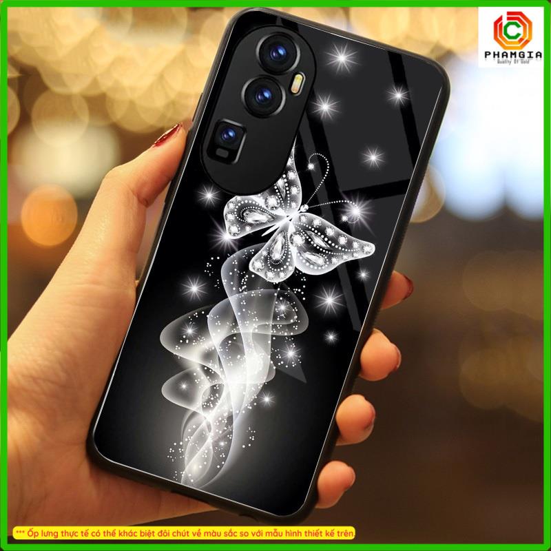 Ốp lưng tráng gương OPPO Reno 10 Pro plus  in hình họa tiết nhiều mẫu hoa, chim,... thiết kế mới đẹp, sắc nét