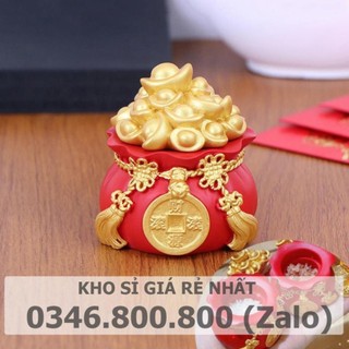 Hũ đựng muối gạo thần tài, hũ gạo muối cầu tài cầu lộc trang trí bàn thờ Tết 2024