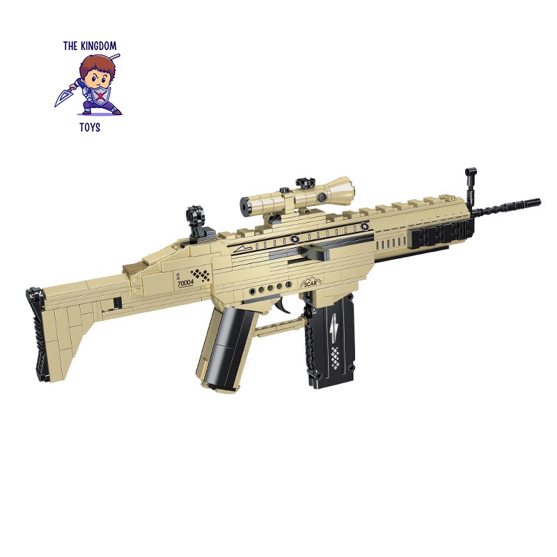 Đồ Chơi Lắp Ráp PUBG Mô Hình Scar / MK14 / M416 / Vector Trong Game CSGO Cảnh Sát Quân Đội Đồ Chơi Cho Bé