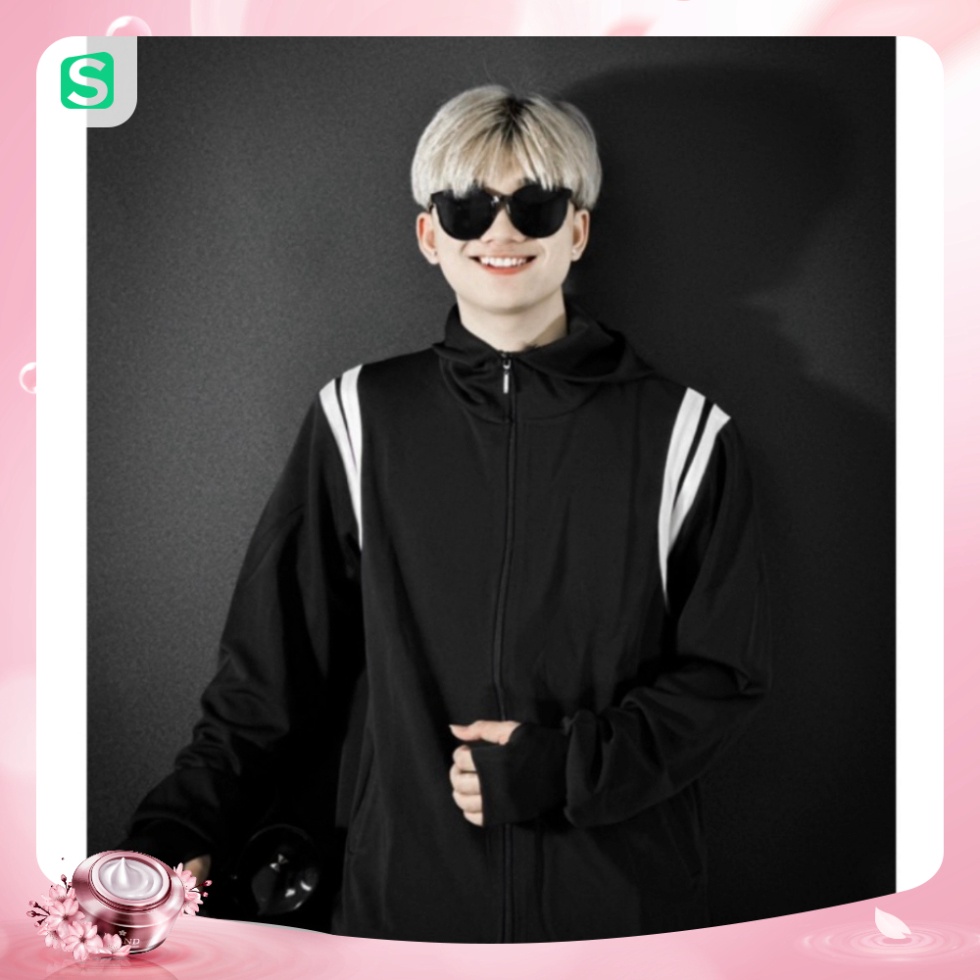 Áo Khoác Chống Nắng Teddy Kẻ Trắng Sọc Vai Hottrend Chất Liệu Umi Thoáng Mát Dày Dặn -Ngo shop