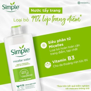 Nước Tẩy Trang SIMPLE 200ml NARO STORE [Hàng Cty]
