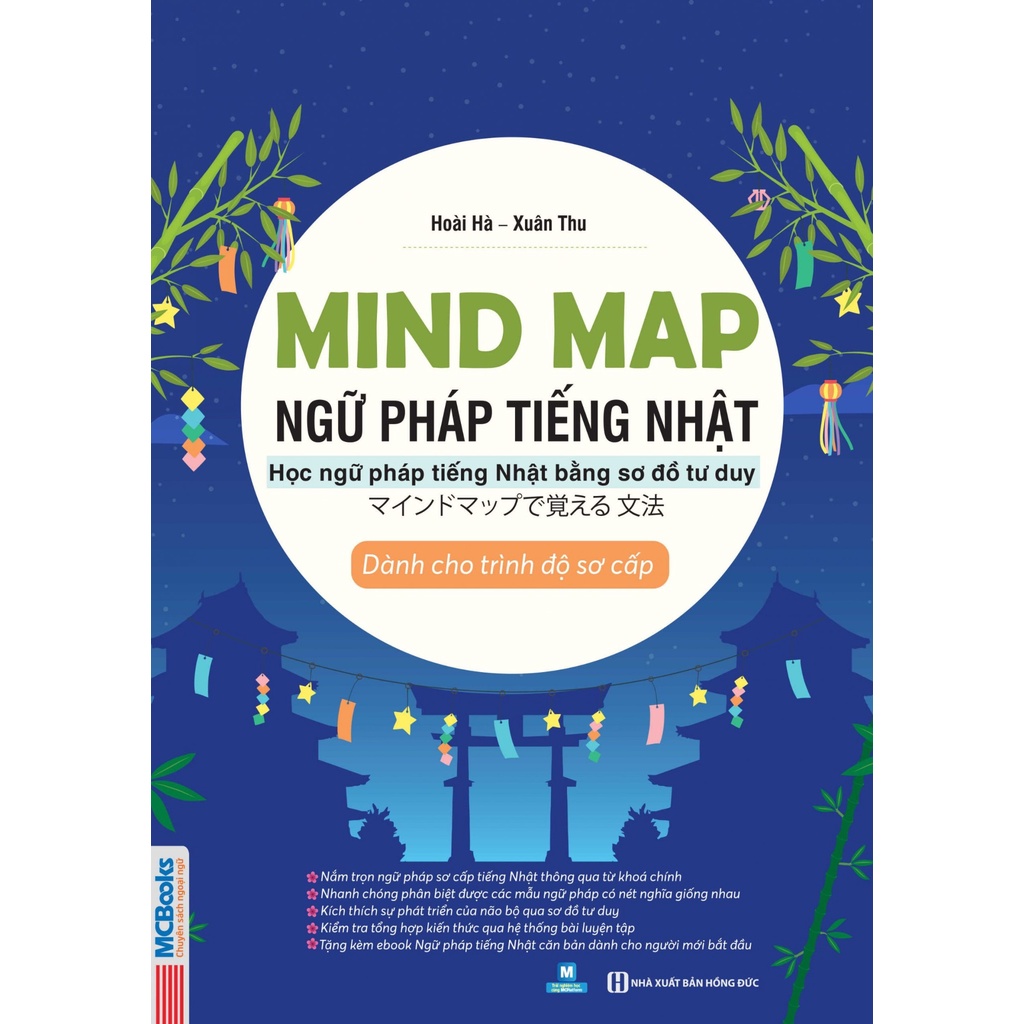 Sách - Mindmap Ngữ pháp tiếng Nhật - Học ngữ pháp tiếng Nhật qua sơ đồ tư duy dành cho trình độ sơ cấp - MCBooks