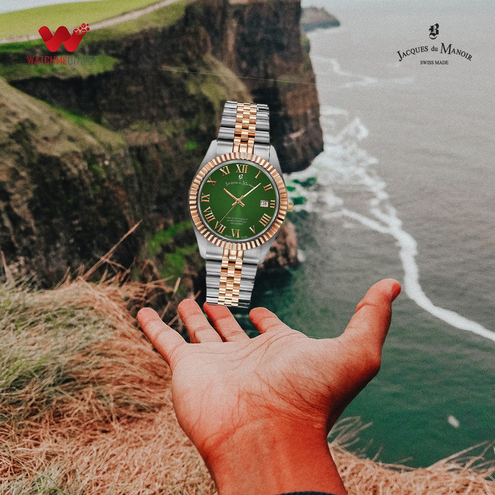 Đồng  hồ Nam Jacques du Manoir dây thép không gỉ 40mm - Inspiration DayDate JWG00604