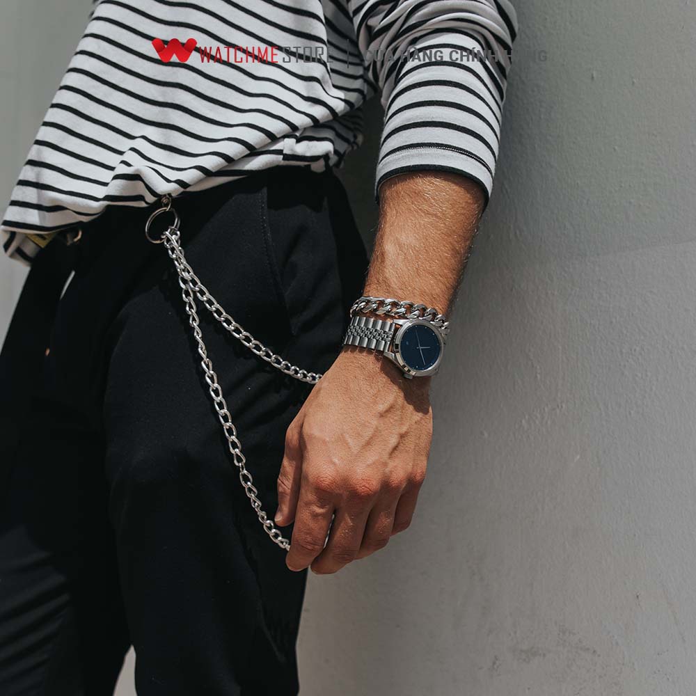 Đồng hồ Nam MVMT dây thép không gỉ 39mm - D-TC01-BLUS