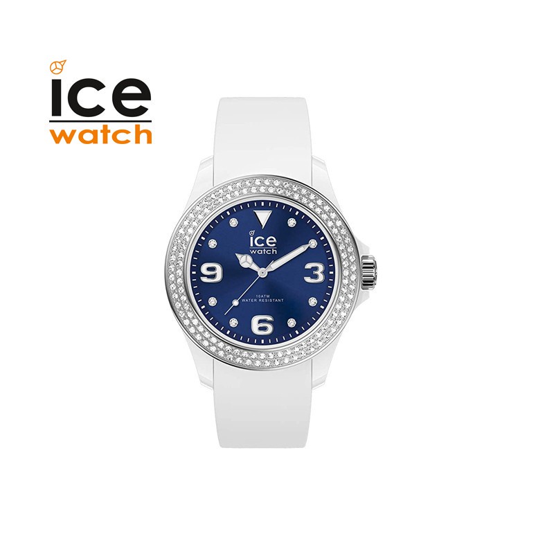 Đồng hồ Nữ ICE WATCH 017234 dây silicone màu trắng mặt xanh 35MM - đồng hồ chính hãng