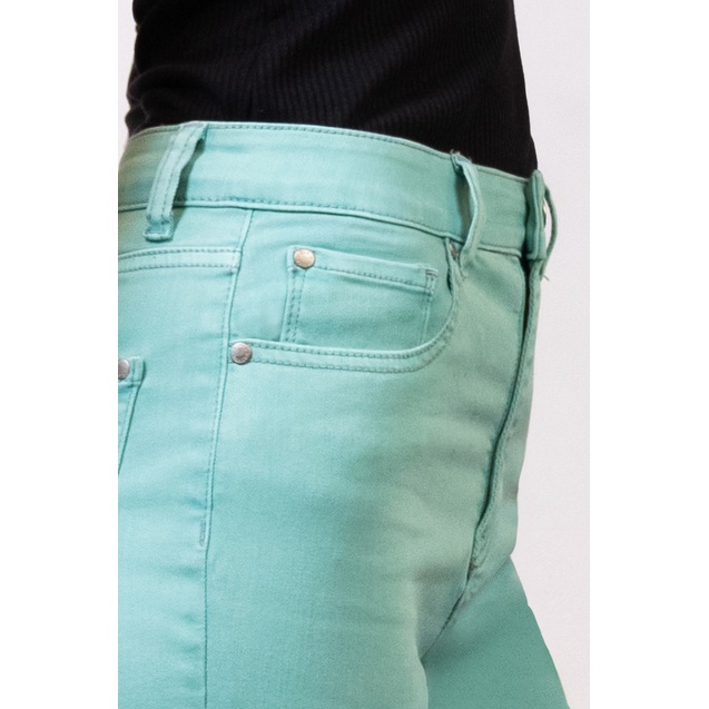 Quần Jeans Nữ Dáng Straight Màu Xanh Mint. Mint Green Straight Women's Jeans - 123WN1083F1310