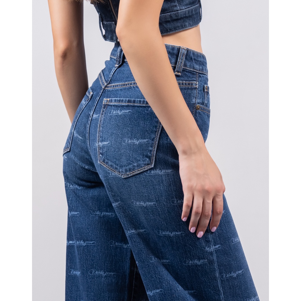 Quần Jeans Nữ Dáng WideLeg Laser Chữ Ký V-SIXTYFOUR. V-SIXTYFOUR Signature WideLeg Laser Women's Jeans - 123WD1085F1970