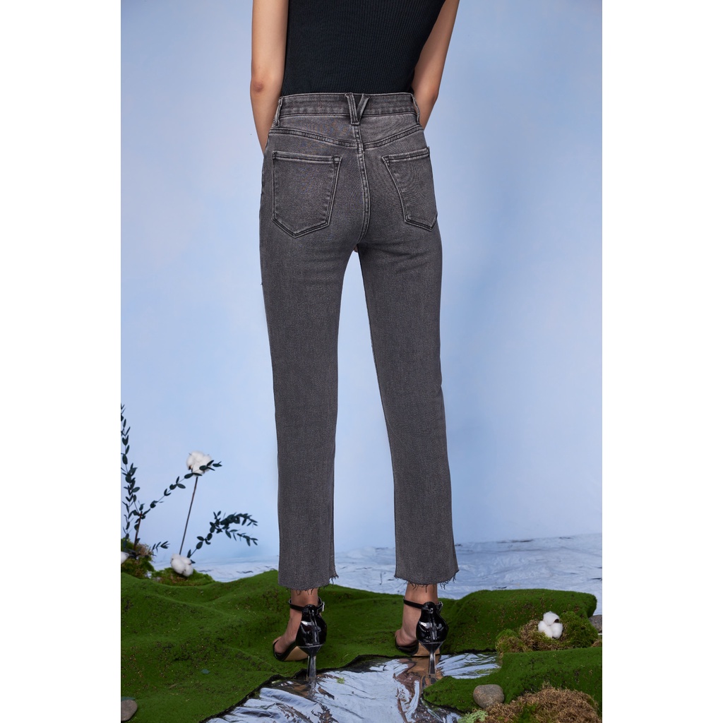 Quần Jeans Nữ Dáng Straight Hàng Nút V-Sixtyfour.  V-Sixtyfour Women's Straight Button Jeans - 222WD1083F3050