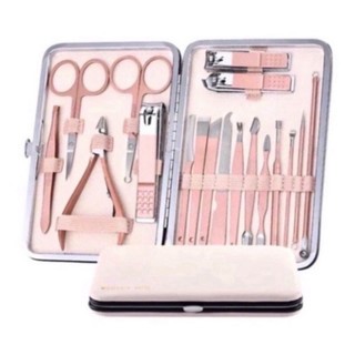 Bộ dụng cụ bấm móng tay 16 món - bộ cắt, bấm dũa móng tay - sét dụng cụ làm móng 3dm 16 chi tiết nail care cao cấp