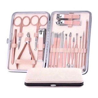 Bộ dụng cụ bấm móng tay 16 món - bộ cắt, bấm dũa móng tay - sét dụng cụ làm móng 3dm 16 chi tiết nail care cao cấp