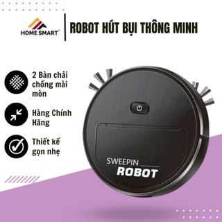 Robot hút bụi lau nhà thông minh sweepin, máy hút bụi thông minh tự động cho gia đình