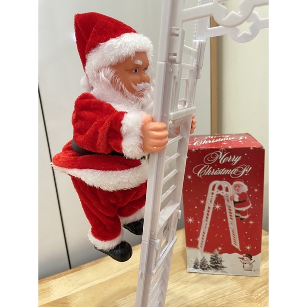 Ông già Noel leo thang điện tử có nhạc, quà tặng, trang trí Giáng Sinh