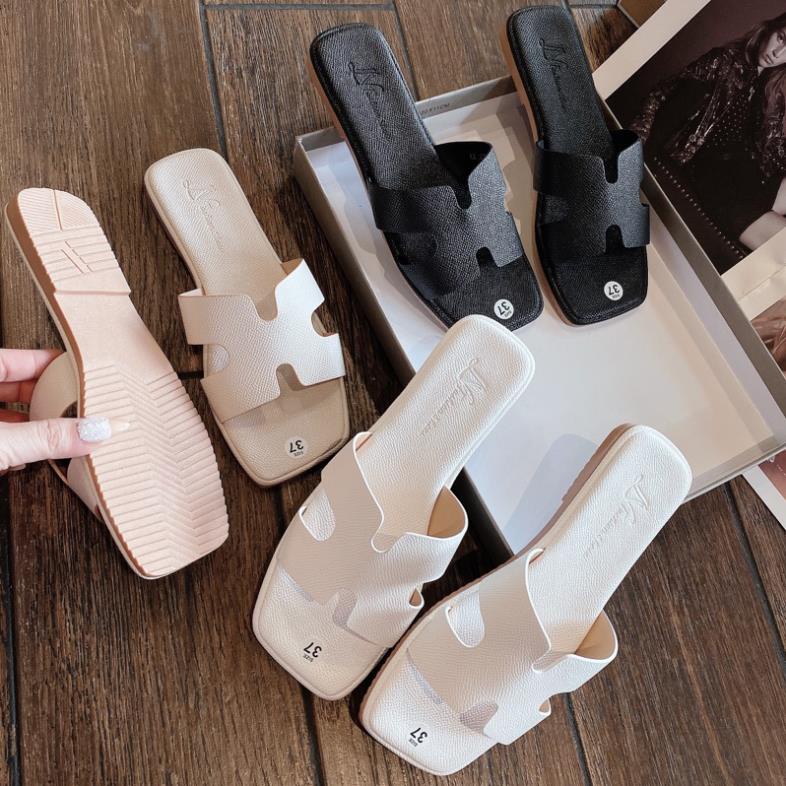 DÉP QUAI H DA SI HẠT ĐẾ 2 LỚP MÀU DỄ MANG