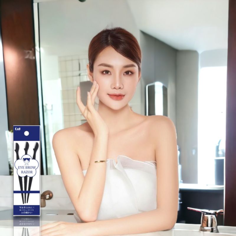 Dao Cạo Lông Mày Cán Dài Kai Groom 938531-HC1161