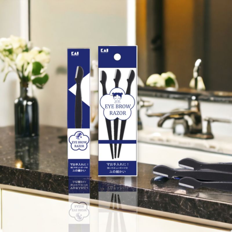 Dao Cạo Lông Mày Cán Dài Kai Groom 938531-HC1161