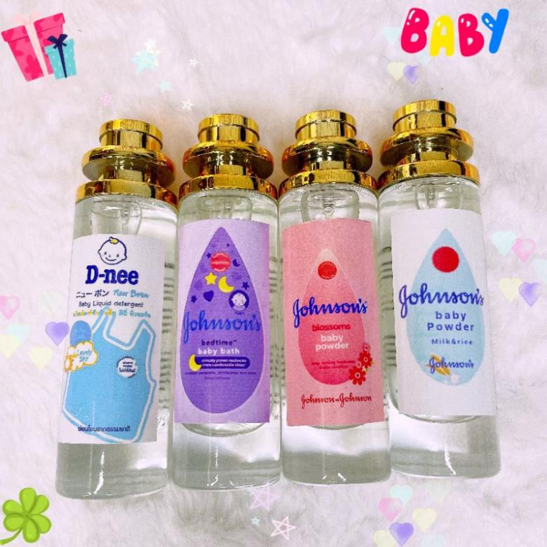 Nước Hoa Thái Lan Hương Phấn Em Bé Lưu Hương Lâu 10 -12 Tiếng Hương Sữa Tắm Nước Xả Vải Mùi Dịu Nhẹ