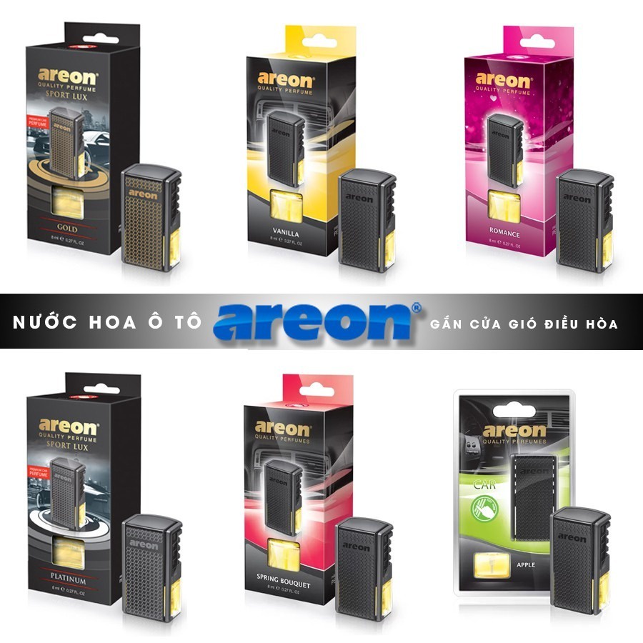 Nước Hoa Kẹp Cửa Gió Điều Hòa AREON CAR LUX Xe Ôtô Cao Cấp - SMEV - Hàng chính hãng