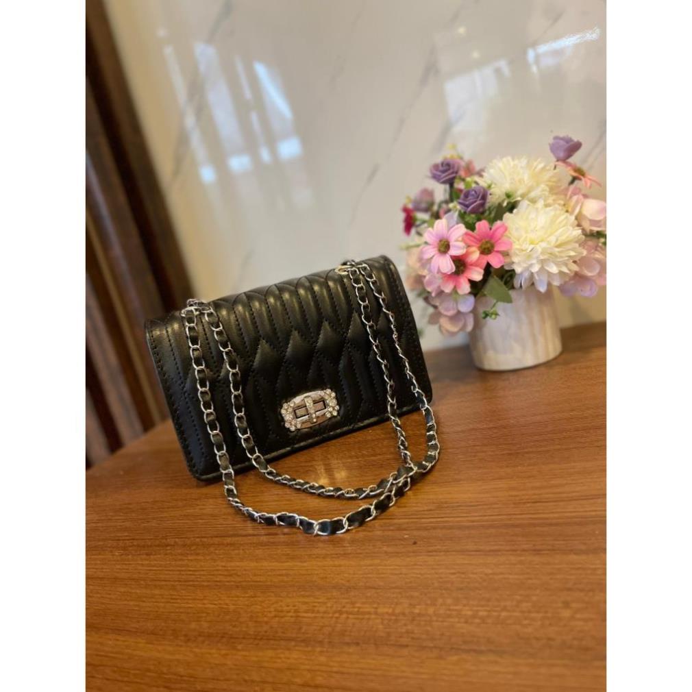 Túi Đeo Chéo Đeo Vai khoá xoay đính đá thời trang mẫu mới TX57