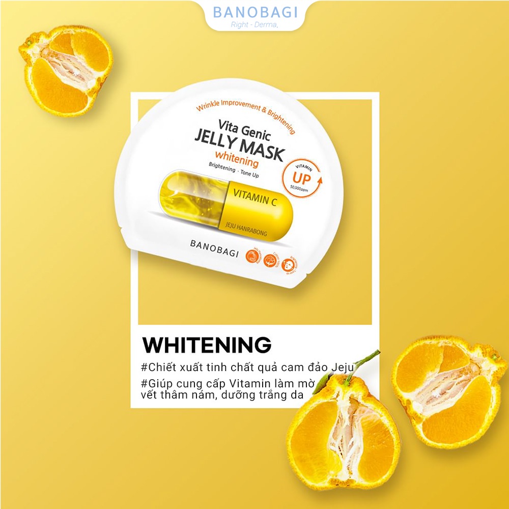 COMBO 4 Miếng Mặt Nạ BANOBAGI Cấp Ẩm, Dưỡng Trắng, Thư Giãn Làn Da Vita Genic Jelly Mask