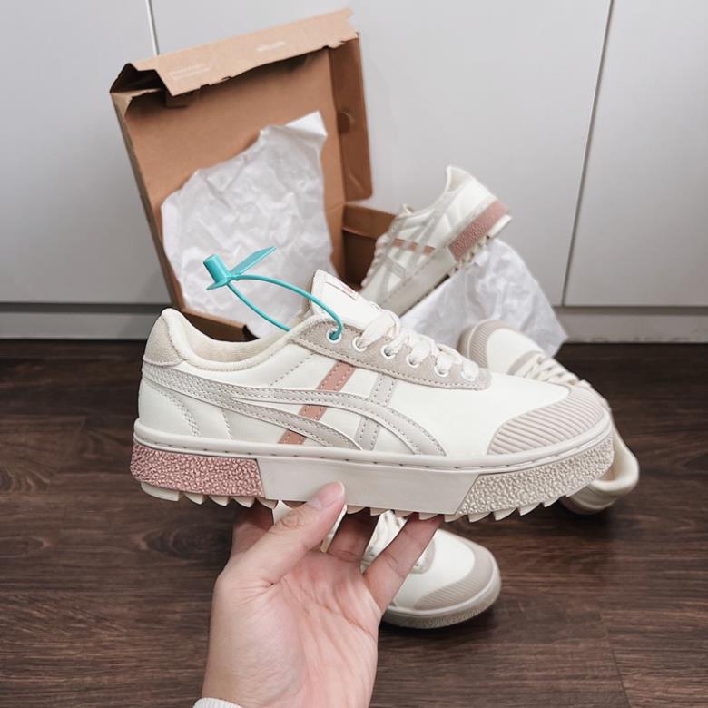 Giày Thể Thao Sneaker Asics Court Trail Sneaker Beige/Pink/Grey Full size 36-43 Hàng Chuẩn Full Box