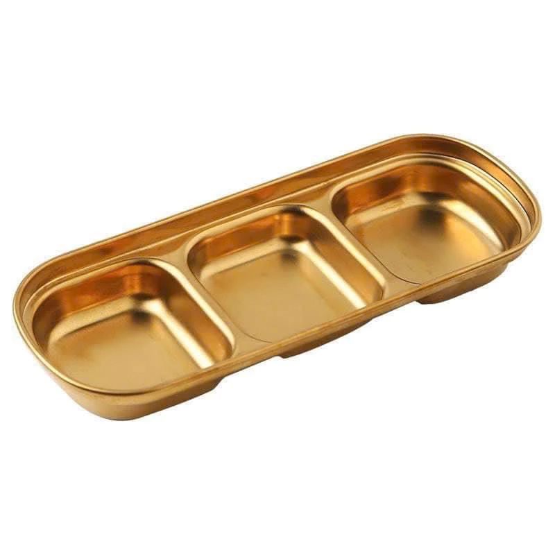 KHAY INOX GIA VỊ LOẠI 1 NGĂN, 2 NGĂN, 3 NGĂN