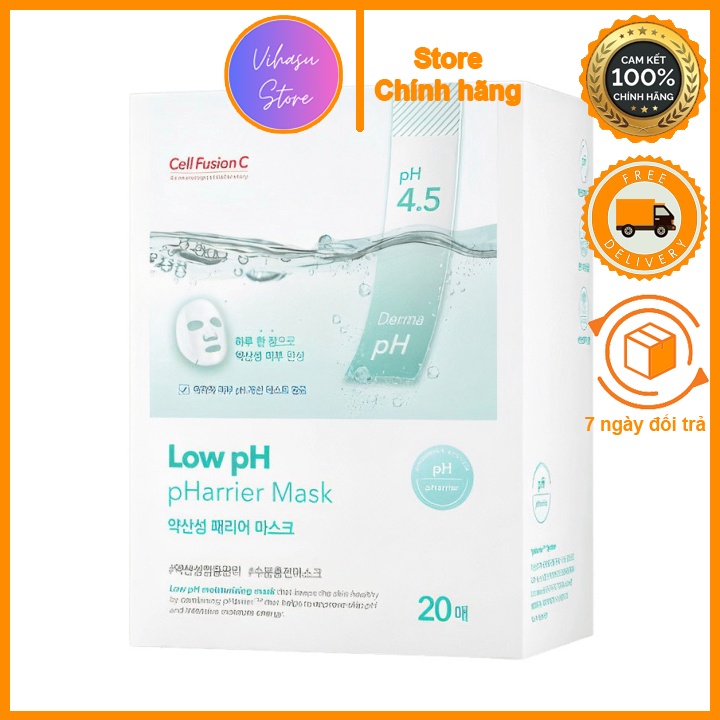 Cell Fusion C - Mặt Nạ Dưỡng Ẩm pH Thấp Low pH pHarrier Mask (25ml*10 miếng) [Vihasu Store]