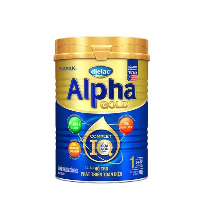 Sữa Dielac Alpha Gold 1, 2 400g (Sữa Non)