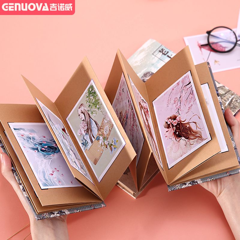 Album Ảnh accordion Phong Cách retro Tự Làm Sáng Tạo